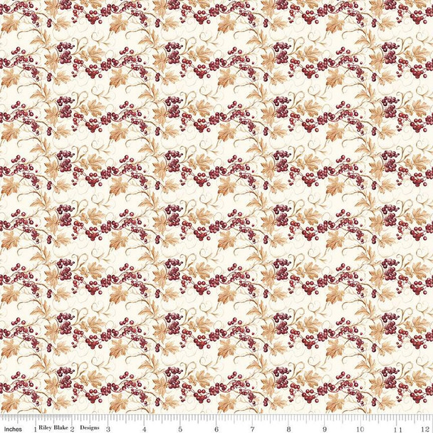 Evening On The Prairie by Modern Prairie | C16742-CREAM Prairie Berries Vines | SOLD BY THE HALF-YARD Evening On The Prairie by Modern Prairie | C16742-CREAM Prairie Berries Vines | SOLD BY THE HALF-YARD