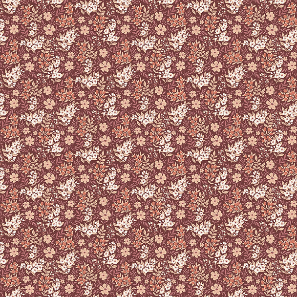 Evening On The Prairie by Modern Prairie | C16747-MARSALA Ditsy Floral Flower Sprigs | SOLD BY THE HALF-YARD Evening On The Prairie by Modern Prairie | C16747-MARSALA Ditsy Floral Flower Sprigs | SOLD BY THE HALF-YARD