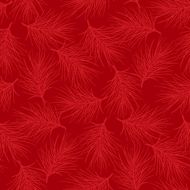 Maywood Studio 10187M-R Red Pine Evergreen Bows Tonal | SOLD BY THE HALF-YARD