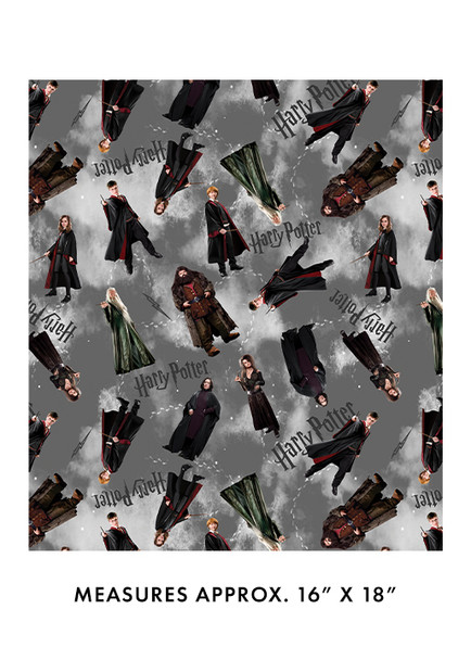 Benartex Harry Potter Characters Gray 15217-11 | SOLD BY THE HALF-YARD