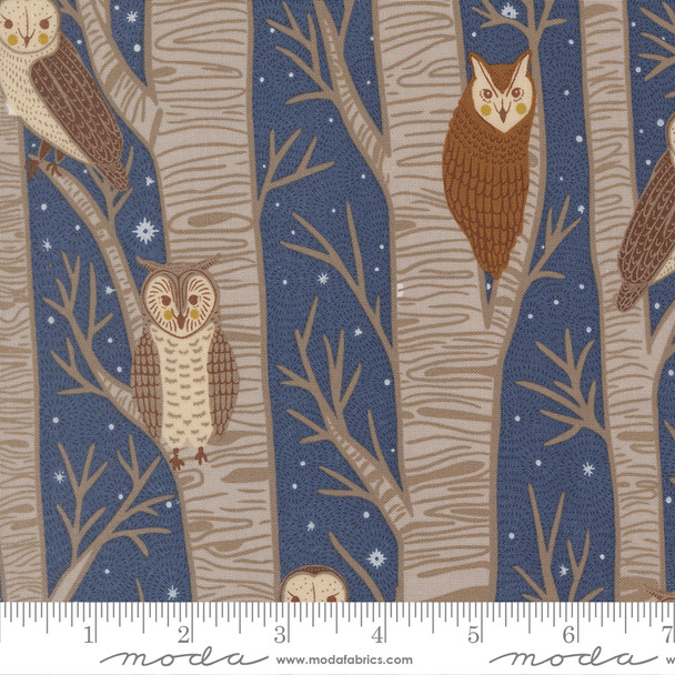 Moda Night Owl by Gingiber 48420 14 Dusk Owls Trees | SOLD BY THE HALF-YARD
