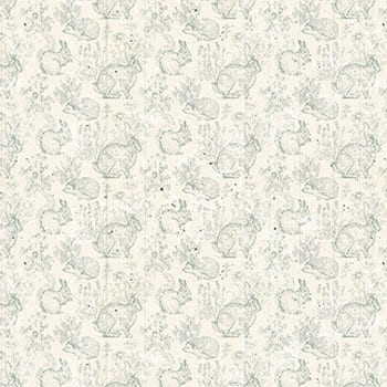 Blank Quilting - Parisian Snippets 4297-70 Lt. Blue Bunny Toile | SOLD BY THE HALF-YARD