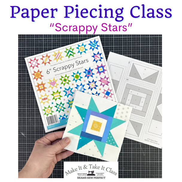 Class:  Paper Piecing with Ann - Scrappy Star | Wednesday March 11 from 10:30am-3pm