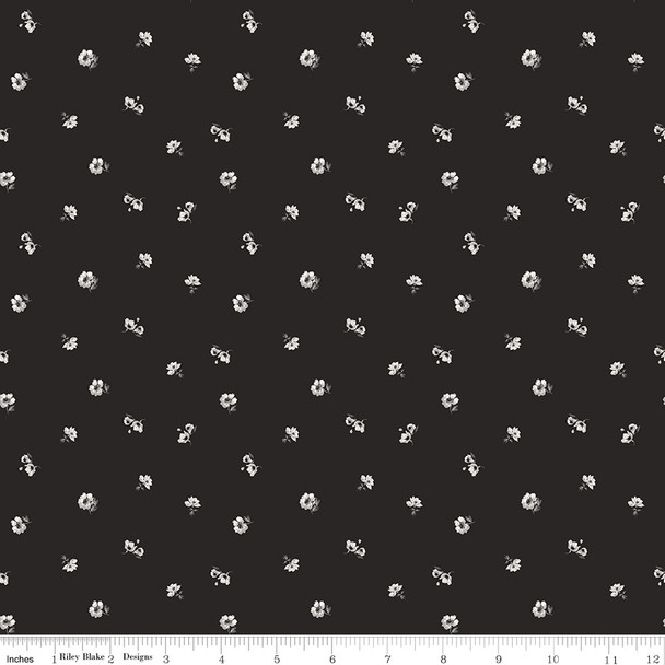Riley Blake Ink & Ivory C16914 Ink Ditsy | SOLD BY THE HALF-YARD