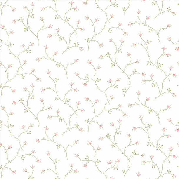 P&B Yours Truly 6141E Rosebud Floral Vine | SOLD BY THE HALF-YARD