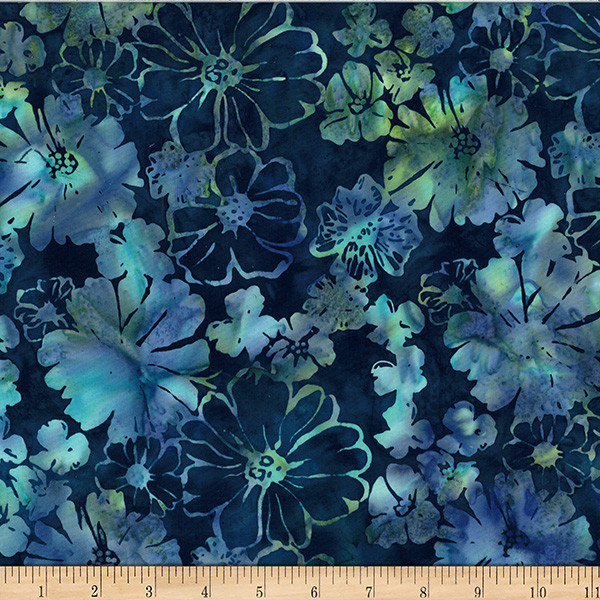 Hoffman Bali Batik Packed Leaves X2636 413 Watercress |SOLD BY THE HALF-YARD