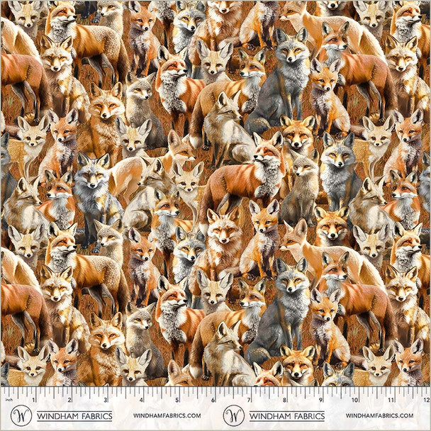 Windham Fabrics Wildlife 55034D-1 Sly Fox Rust | SOLD BY THE HALF-YARD