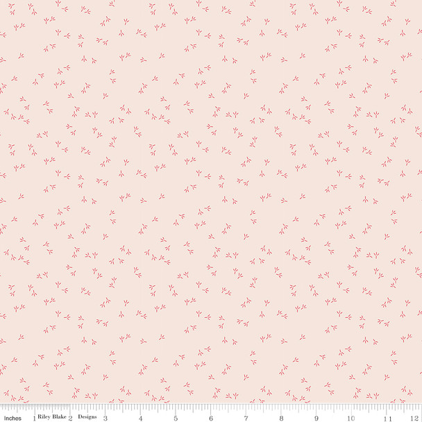 Riley Blake - Farmer's Daughter by Lori Holt C17189 TEAROSE Chicken | SOLD BY THE HALF-YARD