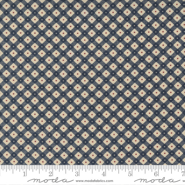 Moda Freedom Road 9698 11 Tan Blue Crossroads Check Plaid | Kansas Troubles Quilters  | Per Half Yard