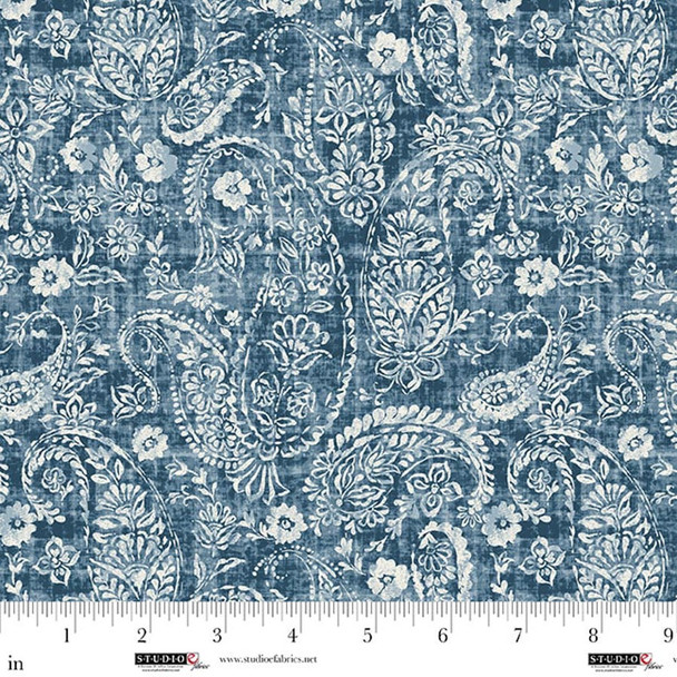 Pieces of America 8594-73 Blue Paisley by Studio E | SOLD BY THE HALF-YARD