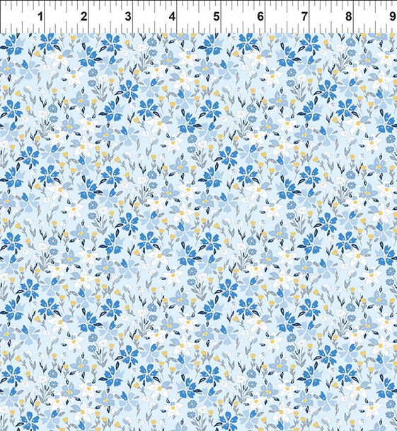 In The Beginning - Lovelies 15LOV1 Lucy Blue Floral Ditsy | SOLD BY THE HALF-YARD