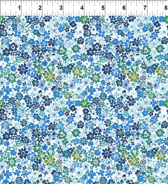 In The Beginning - Lovelies 14LOV1 Leah Blue Floral Ditsy | SOLD BY THE HALF-YARD