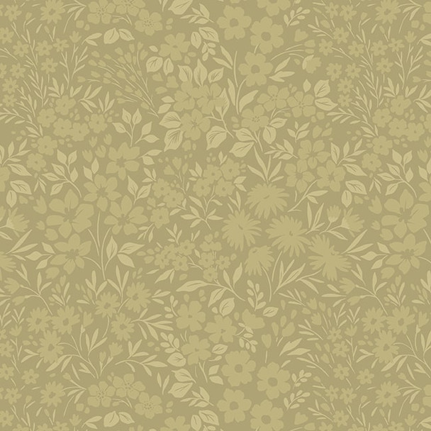 Elizabeth by Studio E - 8870-62 Moss Green Floral Tonal | SOLD BY THE HALF-YARD