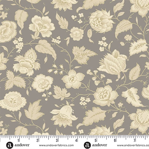 Andover Wildflower Garden A-1592-C Dove Trellis Floral | SOLD BY THE HALF-YARD