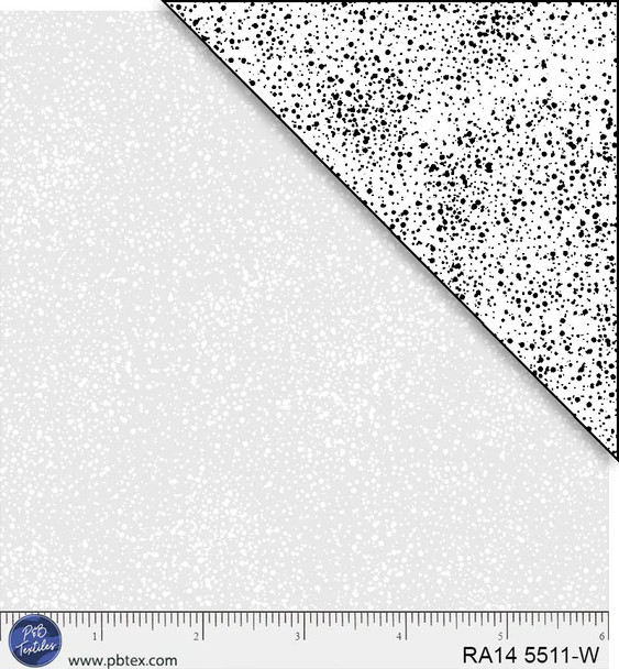 P&B Ramblings 14 Spray RA14 5511W White on White | SOLD BY THE HALF-YARD