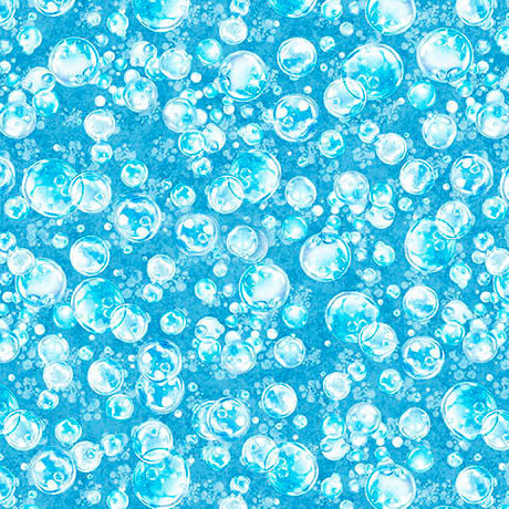 QT Cuties 3 - 31861-B Bubbles Blue | SOLD BY THE HALF-YARD
