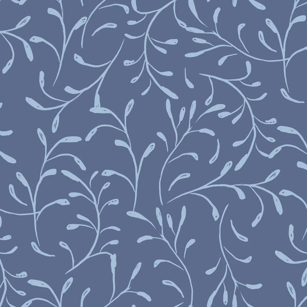 Garden Walk by Mia Presley Designs 09625-10 Dreamy Reedbeds Blue | SOLD BY THE HALF-YARD