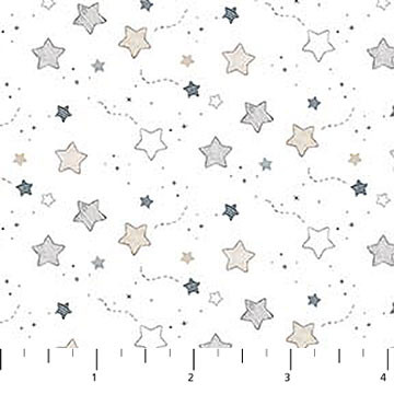 Figo Soaring Dreams 91244-10 White Stars | SOLD BY THE HALF-YARD