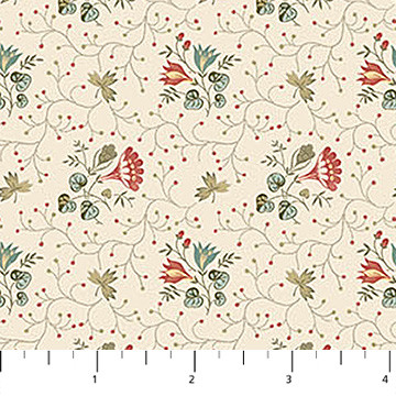 Northcott Manoir Antiques Road Show 28974-11 Calico Cream Multi | SOLD BY THE HALF-YARD