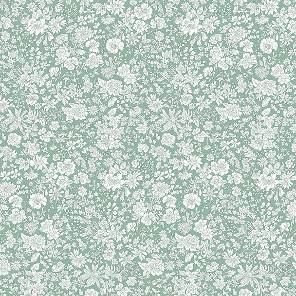 Liberty of London Emily Belle 01666412A Olive Leaf Floral | SOLD BY THE HALF-YARD