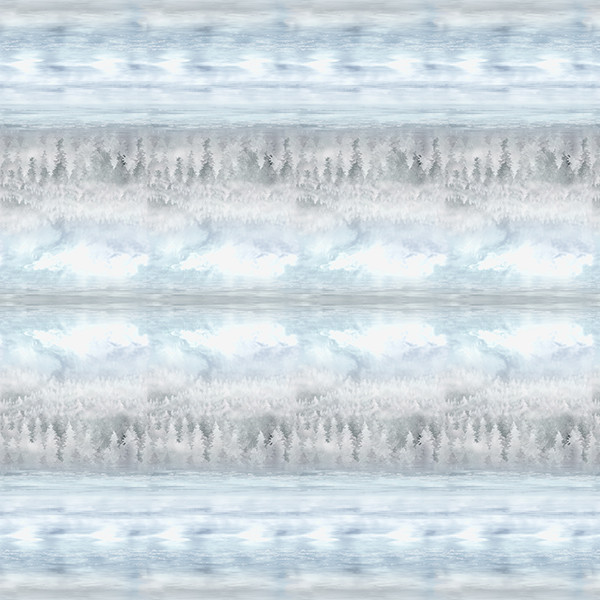 Hoffman Best Loved by McKenna Ryan Ombre Treeline Water Landscape MRD2 190-Ice Blue | SOLD BY THE HALF-YARD