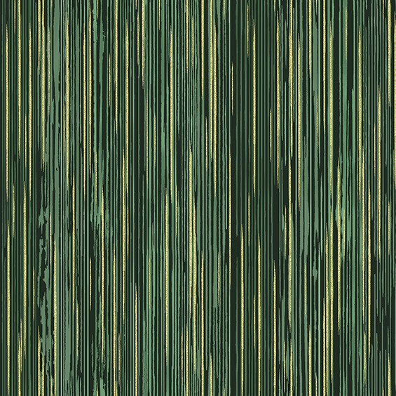 Hoffman In A Pear Tree Y7812-436G Eucalyptus Gold Stripe Metallic | SOLD BY THE HALF-YARD