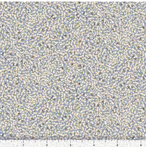 Serendipity by Leah Bisch for QT 32139-B Tiny Buds Dusty Blue | SOLD BY THE HALF-YARD