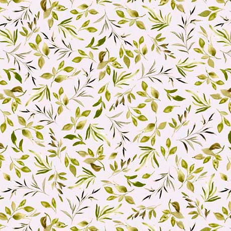 Serendipity by Leah Bisch for QT 32137-P Leaf Sprigs Blush | SOLD BY THE HALF-YARD