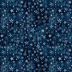 QT Fabrics American Country 31997-N Patriotic Stars Navy | SOLD BY THE HALF-YARD