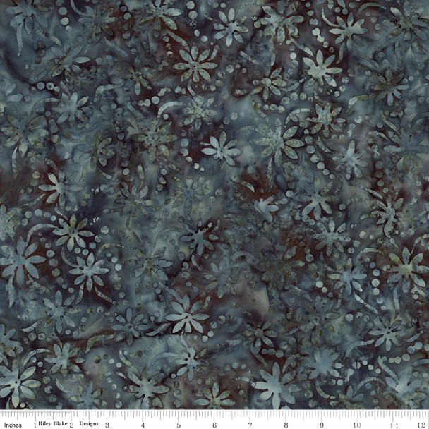 Riley Blake Batiks Vibrant Pointillism 107/108"Wideback Steel Saphire BTWB23596-163 | SOLD BY THE HALF-YARD