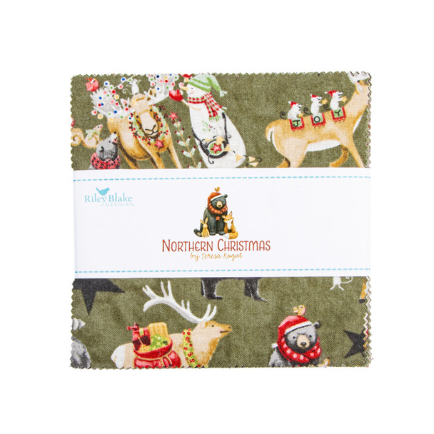 Riley Blake Northern Christmas 5 Inch Stacker pack of 5 inch squares 42 pcs