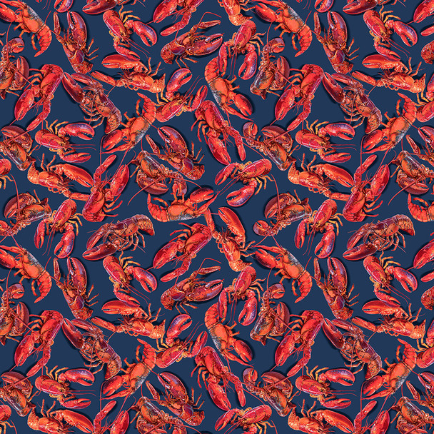 2026 All New England Shop Hop Fabric 55483D-5 Lobsters | SOLD BY THE HALF-YARD