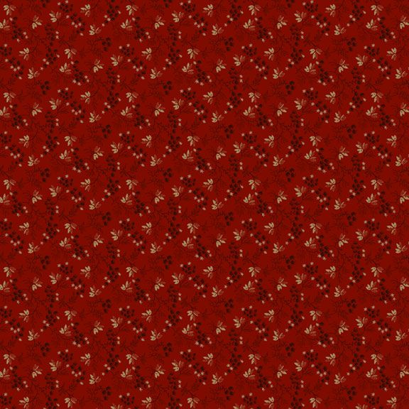 Marcus Fabrics Pineberry Lane R172002D-RED Berries & Greens | SOLD BY THE HALF-YARD