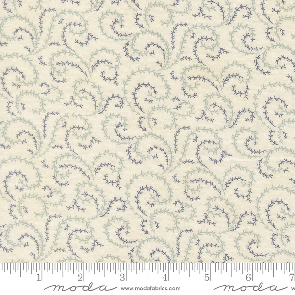 Breathtaking Blues by 3 Sisters for Moda - 44407 11 Vine Blender Porcelain | SOLD BY THE HALF-YARD