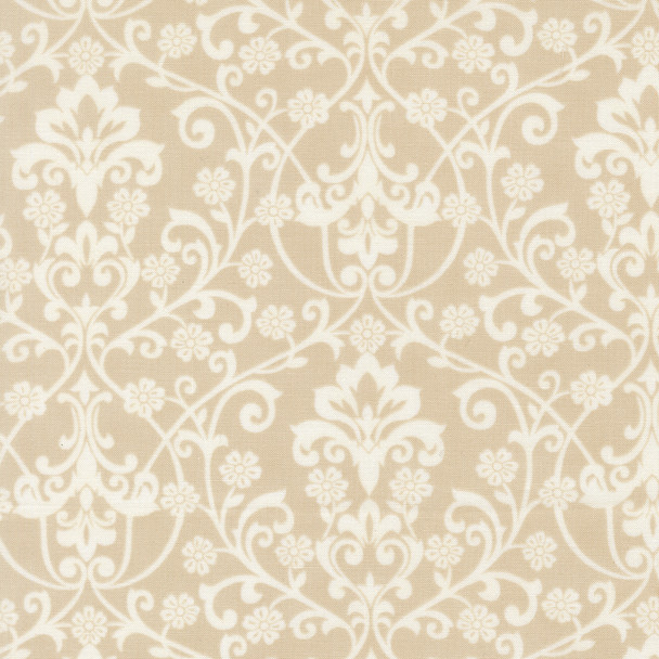 Breathtaking Blues by 3 Sisters for Moda - 44403 12 Damask Ecru | SOLD BY THE HALF-YARD