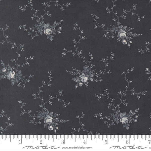 Breathtaking Blues by 3 Sisters for Moda - 44402 15 Rose Garden Floral Midnight | SOLD BY THE HALF-YARD