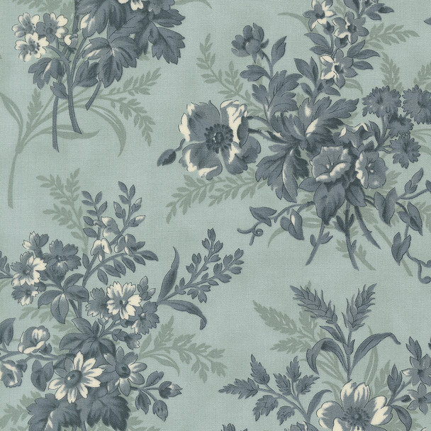 Breathtaking Blues by 3 Sisters for Moda - 44400 13 Bouquets Floral Sky | SOLD BY THE HALF-YARD