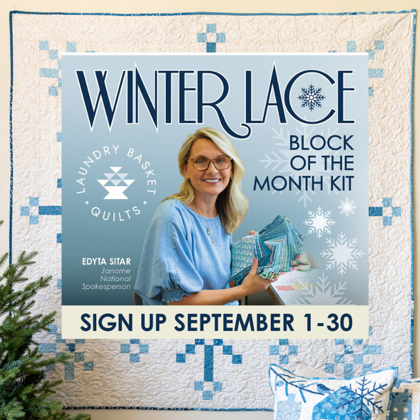 Edyta Sitar BLOCK OF THE MONTH KIT: WINTER MAGIC by Laundry Basket Quilts