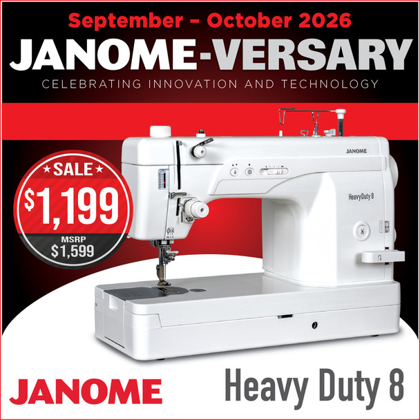 Janome HD8 Heavy Duty 8 High Speed Sewing and Quilting Machine