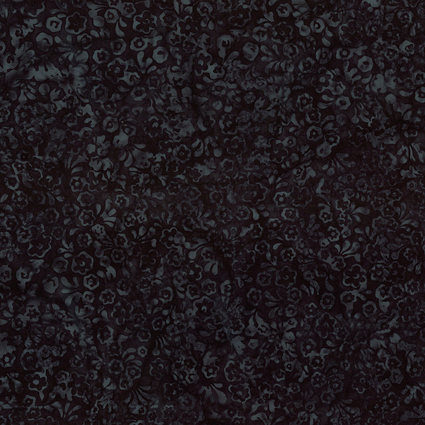 Riley Blake Batiks Shadow Lane BT23652-157 Charcoal Floral | SOLD BY THE HALF-YARD