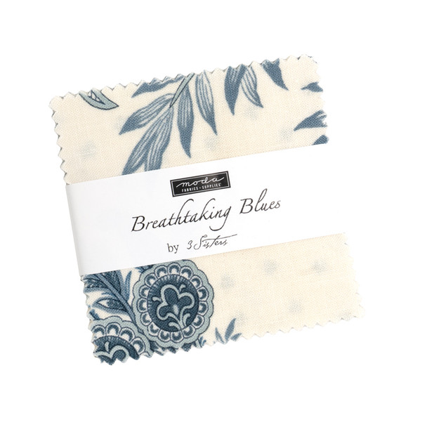 Breathtaking Blues by 3 Sisters for Moda  44400MC Mini Charm Pack 2.5" squares