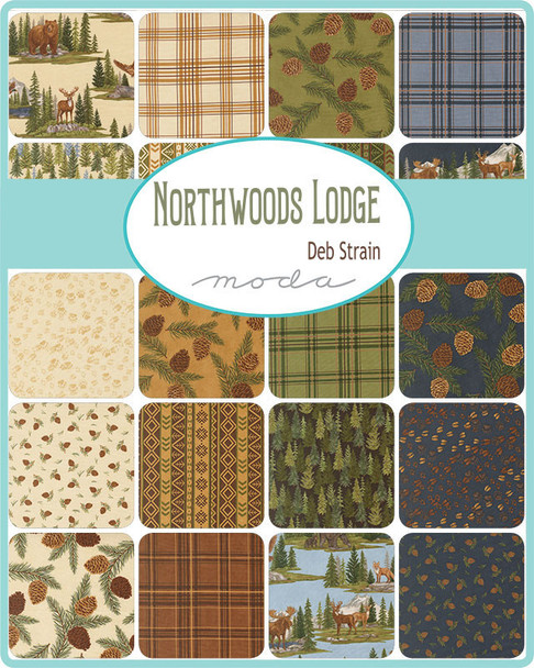 Northwoods Lodge by Deb Strain for Moda 56190JR Jelly Roll 40 Strips 2.5"x44"