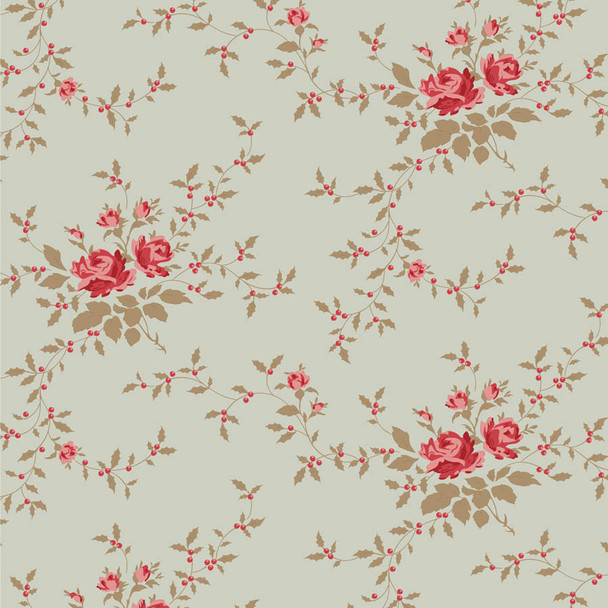 Pre-Order Tilda Merry Little Christmas Blender Noel Mist 110143 | SOLD BY THE HALF-YARD