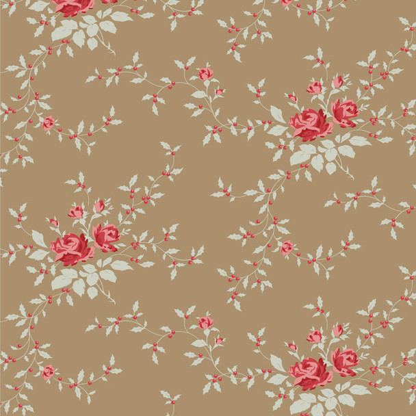 Pre-Order Tilda Merry Little Christmas Blender Noel Taupe 110149 | SOLD BY THE HALF-YARD