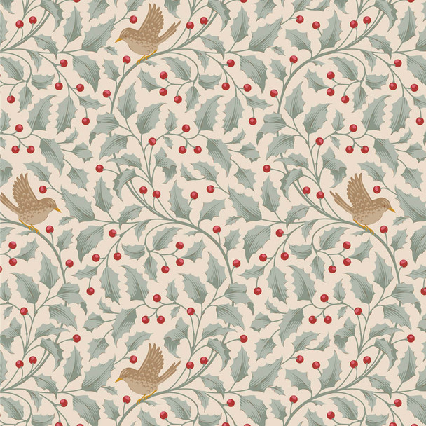 Pre-Order Tilda Merry Little Christmas Holly Duckegg 100626 | SOLD BY THE HALF-YARD