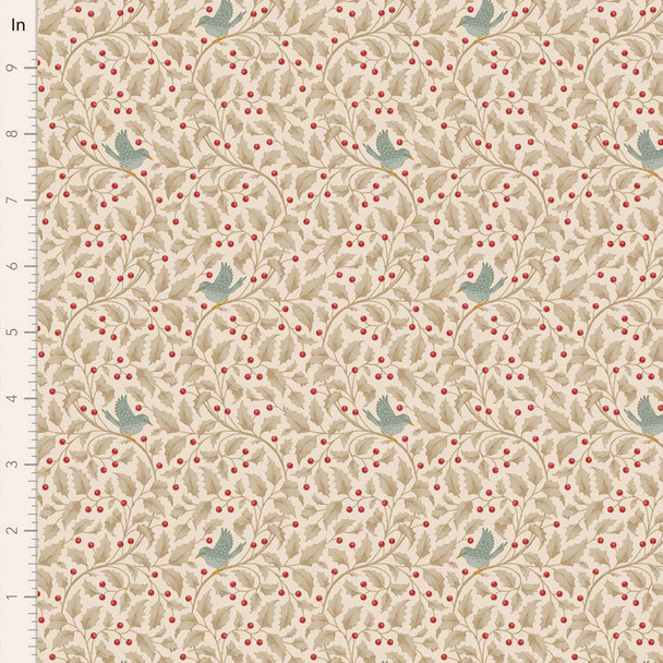 Pre-Order Tilda Merry Little Christmas Holly Clay 100636 | SOLD BY THE HALF-YARD