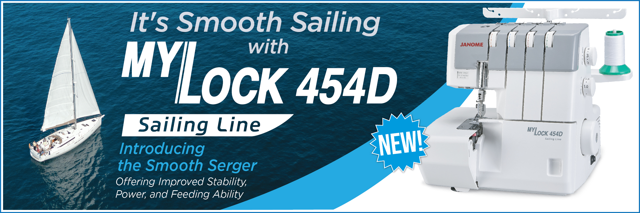 Janome MyLock 454D Coming Soon to Seams Sew Perfect 