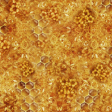QT Fabrics Queen Bee 30488-O Honeycomb Blender Floral | SOLD