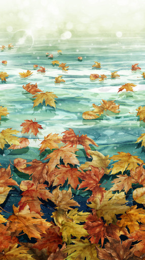 la deese l'automne Northcott Autumn Breeze DP28056-66 Teal Ombre Running