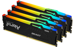 KF552C40BBAK4-128, 128GB 5200MT/s DDR5 CL40 DIMM (Kit of 4) FURY Beast RGB XMP
